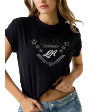 GUESS STARS T-Shirt mit Aufdruck und Nieten jetbla - T-Shirts und Tops f&uuml;r Damen - 3