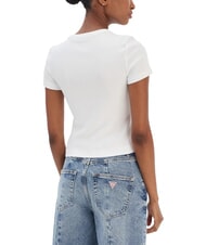 GUESS STUDS SCRIPT Schmal geschnittenes Kurzarm-T-Shirt purwei&szlig; - T-Shirts und Tops f&uuml;r Damen - 2