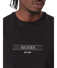 GUESS LOGO BOX Schmal geschnittenes Kurzarm-T-Shirt jetbla - Herren-T-Shirts - 3