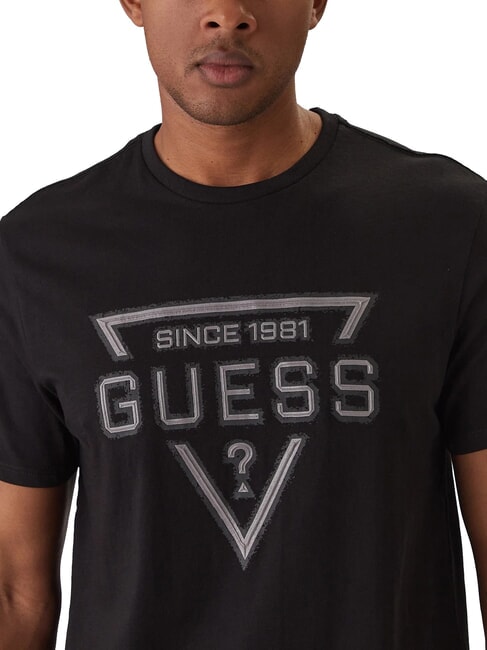 PAINTED TRIANGLE Kurzarm-T-Shirt in regul&auml;rer Passform jetbla - Herren-T-Shirts