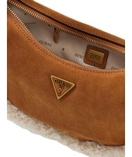 GUESS AMITA Schultertasche, Leder COGNAC - Damentaschen - 3