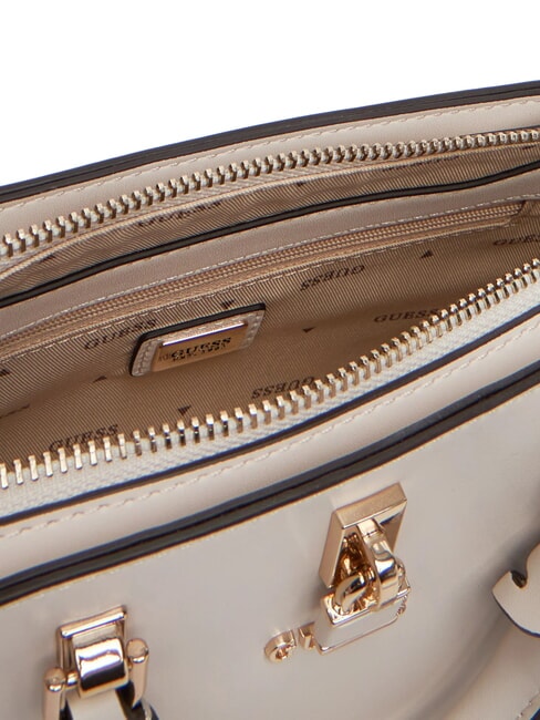 QUEENSLAND Mini-Handtasche mit Schulterriemen Cremewei&szlig;/Taupe - Damentaschen