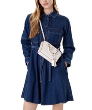 GUESS QUEENSLAND Mini-Handtasche mit Schulterriemen Cremewei&szlig;/Taupe - Damentaschen - 4