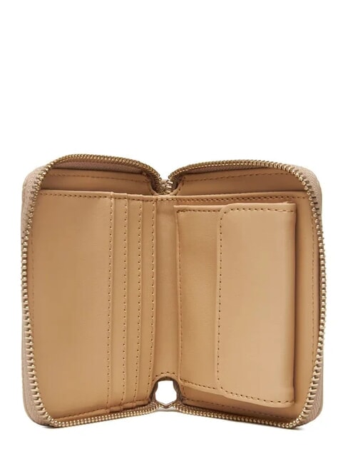 PHOEBE Kleine Geldb&ouml;rse mit Rei&szlig;verschluss einfach taupefarbenes Logo - Brieftaschen Damen