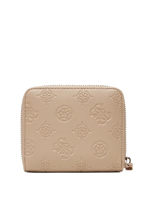 PHOEBE Kleine Geldb&ouml;rse mit Rei&szlig;verschluss einfach taupefarbenes Logo - Brieftaschen Damen
