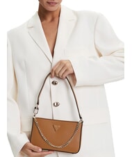 GUESS NOELLE 2 Umh&auml;ngetasche mit Kette leichter Cognac - Damentaschen - 4