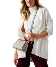 GUESS PHOEBE  Mini-Umh&auml;ngetasche einfach taupefarbenes Logo - Damentaschen - 4