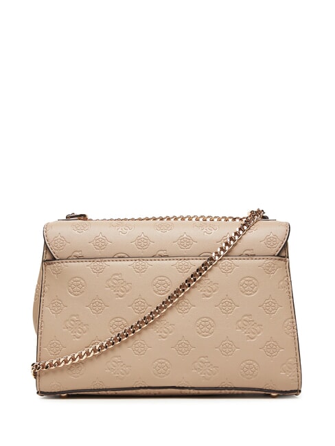 PHOEBE Umh&auml;ngetasche einfach taupefarbenes Logo - Damentaschen