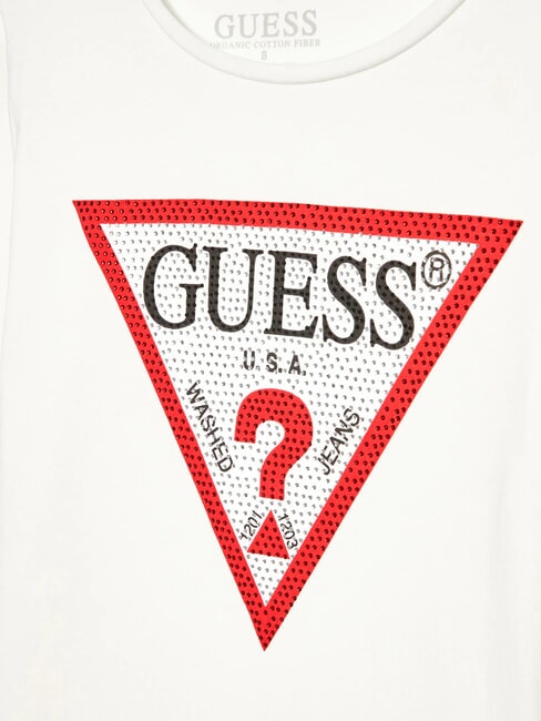 KIDS Langarm-T-Shirt mit Strasssteinen Salz wei&szlig; - Kinder-T-Shirt