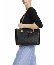 GUESS TISHA Umh&auml;ngetasche schwarzes Logo - Damentaschen - 5