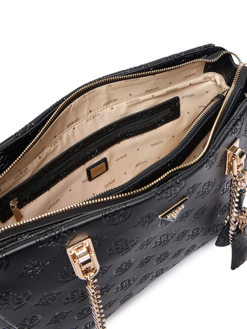 TISHA Umh&auml;ngetasche schwarzes Logo - Damentaschen