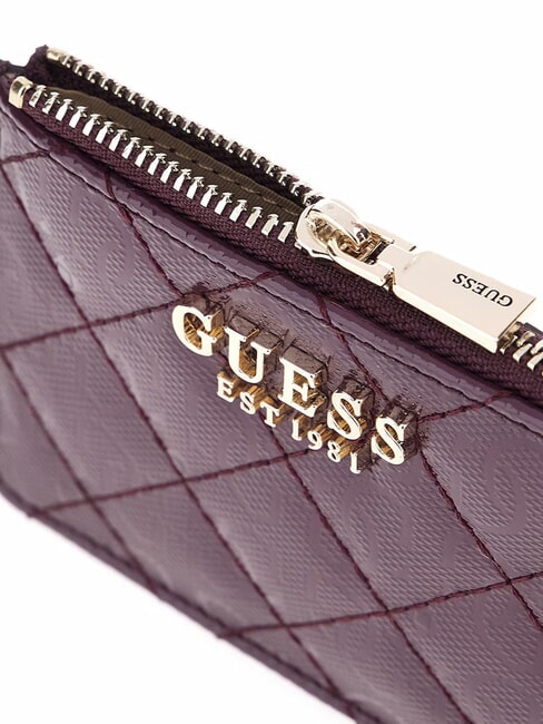 IDRA Flaches Kartenetui mit Rei&szlig;verschluss Wein - Brieftaschen Damen