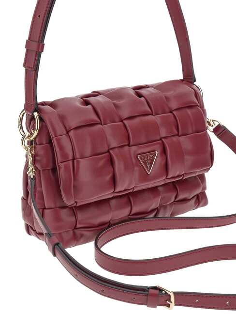 MARION Gewebte Schultertasche mit Schulterriemen ROT - Damentaschen