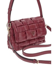 GUESS MARION Gewebte Schultertasche mit Schulterriemen ROT - Damentaschen - 3