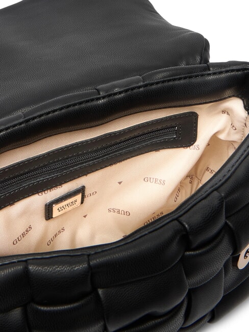 MARION Gewebte Schultertasche mit Schulterriemen SCHWARZ - Damentaschen