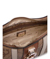 GUESS ERENIA Schultertasche mit 4G-Allover-Logo MILCH-LOGO - Damentaschen - 6