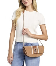 GUESS ERENIA Wildleder-Schultertasche COGNAC MULTI - Damentaschen - 4