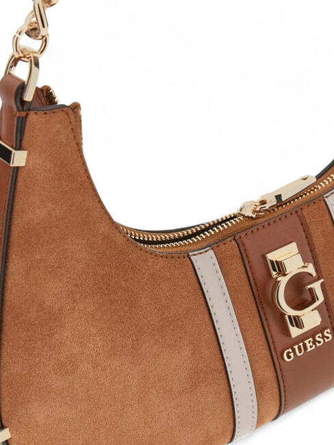 ERENIA Wildleder-Schultertasche COGNAC MULTI - Damentaschen