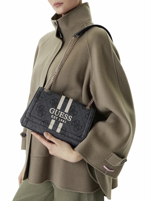 NOELLE 2 Schultertasche mit Logo, Umh&auml;ngetasche Kohle - Damentaschen