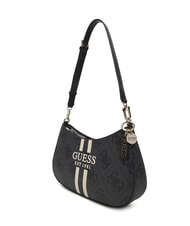 GUESS NOELLE Logo-Schultertasche mit Aufdruck Kohle - Damentaschen - 2