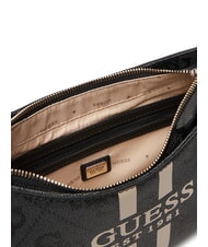 GUESS NOELLE Logo-Schultertasche mit Aufdruck Kohle - Damentaschen - 5