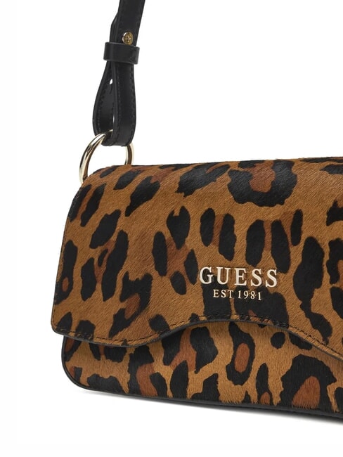 DOMITILLA Schultertasche aus St. Animalier-Leder Leopard - Damentaschen