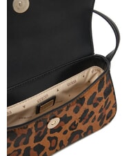 GUESS DOMITILLA Schultertasche aus St. Animalier-Leder Leopard - Damentaschen - 6