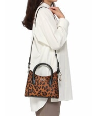 GUESS DOMITILLA Handtasche aus St. Animalier-Leder Leopard - Damentaschen - 4