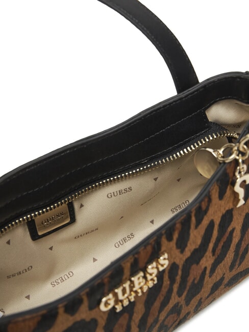 DOMITILLA Schultertasche aus St. Animalier-Leder Leopard - Damentaschen