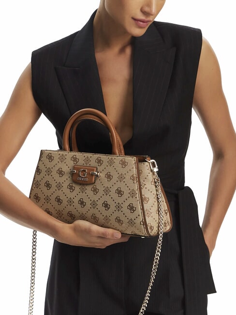 NEDA Handtasche aus Jacquard-Stoff MILCH-LOGO - Damentaschen