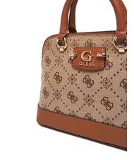 GUESS NEDA Kuppelf&ouml;rmige Tasche aus Jacquard-Gewebe MILCH-LOGO - Damentaschen - 3