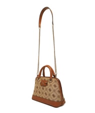 GUESS NEDA Kuppelf&ouml;rmige Tasche aus Jacquard-Gewebe MILCH-LOGO - Damentaschen - 4