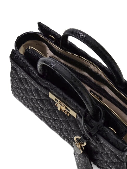 IDRA Gesteppte Handtasche mit Schulterriemen SCHWARZ - Damentaschen