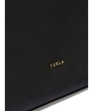 FURLA LARA Schultertasche aus Leder Schwarz - Damentaschen - 4