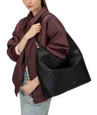 FURLA LARA Schultertasche aus Leder Schwarz - Damentaschen - 6