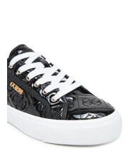 GUESS JLOVE Gl&auml;nzende Turnschuhe SCHWARZ - Damenschuhe - 5