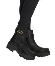 GUESS YELMA Stiefeletten mit metallischem Logo SCHWARZ - Damenschuhe - 8