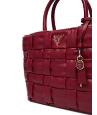 GUESS MARION Gewebte Handtasche mit Schulterriemen ROT - Damentaschen - 3