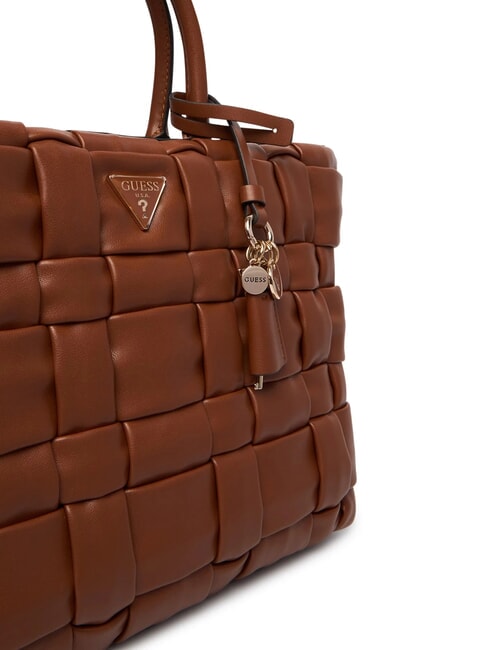 MARION Gewebte Handtasche mit Schulterriemen COGNAC - Damentaschen