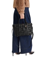 GUESS MARION Gewebte Handtasche mit Schulterriemen SCHWARZ - Damentaschen - 5