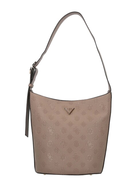 CRESIDIA Beuteltasche mit Clutch Logo in dunklem Taupe - Damentaschen