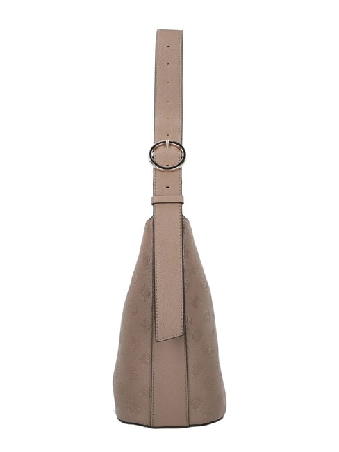 CRESIDIA Beuteltasche mit Clutch Logo in dunklem Taupe - Damentaschen