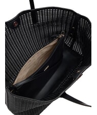 GUESS BRIGITTA Gewebte Einkaufstasche mit Clutch SCHWARZ - Damentaschen - 7