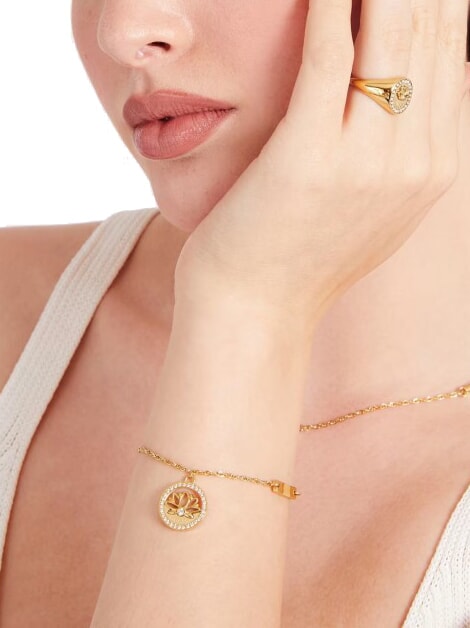 LOTUS COIN Armband gelbes Gold - Armb&auml;nder