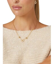 GUESS SHINING WINTER Halskette mit Blume und Kristallen - Halsketten