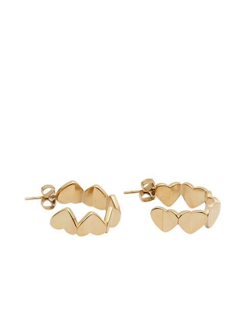 LOVELY GUESS Emaillierte Herzohrringe Gelbgold/Fuchsia - Ohrringe