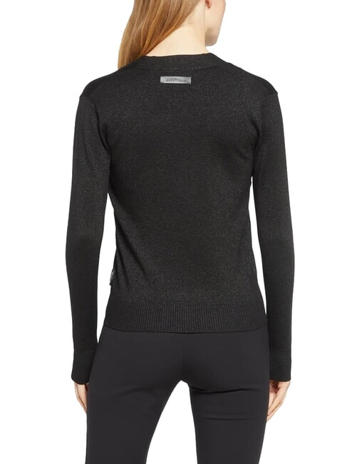 PEACEFUL Lurex-Cardigan mit Kn&ouml;pfen Schwarz - Damenpullover