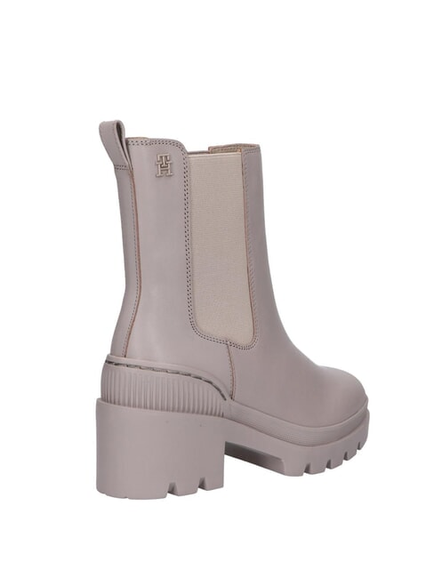 TH Lederstiefeletten mit mittelhohem Absatz grau - Damenschuhe