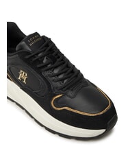 TOMMY HILFIGER CHUNKY FASHION Ledersneakers Schwarz - Damenschuhe - 3