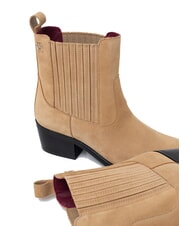 TOMMY HILFIGER TH SUEDE COWBOY Wildleder-Stiefeletten im Texan-Stil khaki - Damenschuhe - 3